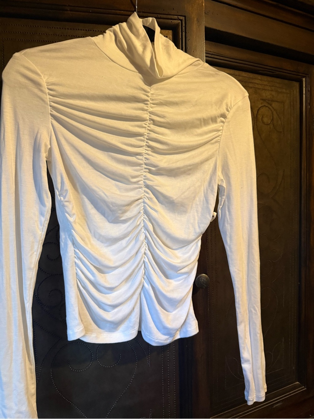 Elodie rusch white turtleneck NWOT